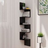 vidaXL Hoekwandschap 19x19x123 cm Zwart - 58% Korting!