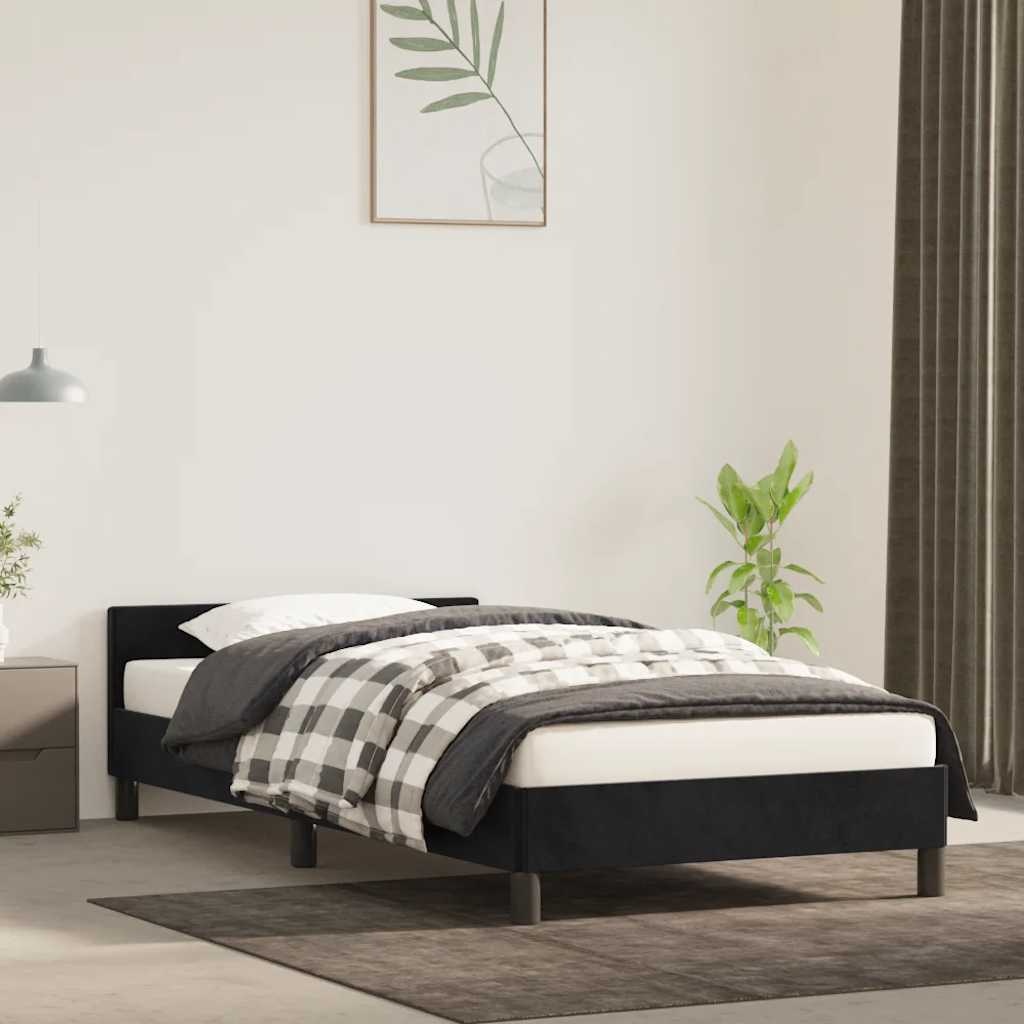 vidaXL Zwart Fluwelen Bedframe 100x200cm - 56% Korting!