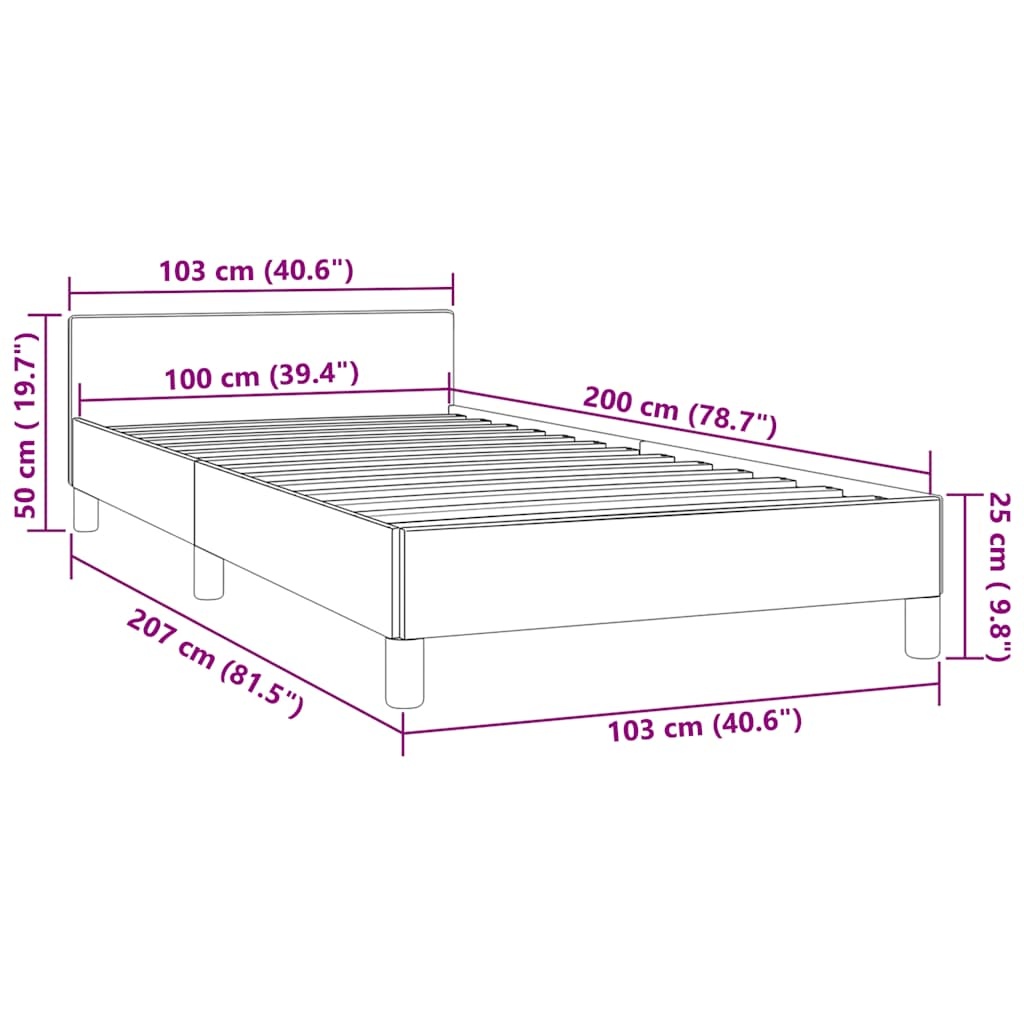vidaXL Zwart Fluwelen Bedframe 100x200cm - 56% Korting!