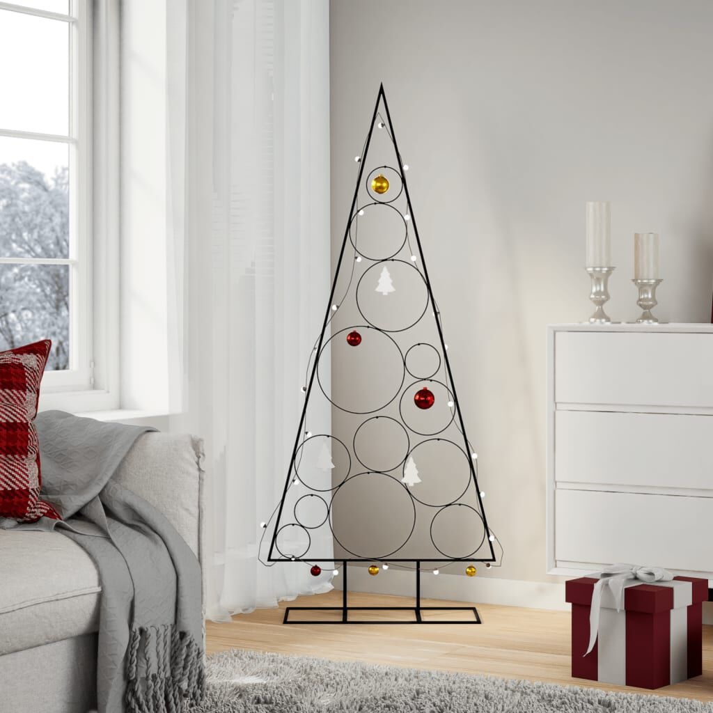 VidaXL Metalen Kerstboom Frame Zwart 150 cm | 51% Korting