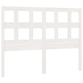 vidaXL Hoofdbord Massief Grenenhout Wit - 55% Korting