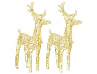 2x Acryl Rendieren - 80 LEDs Warmwit - 56% Korting!