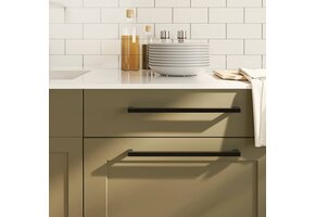 5x Zwarte RVS Handgrepen 32cm - Moderne Keukengrepen - 66% Korting