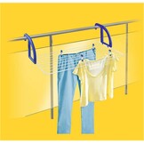Hangdroogrek Balkonrand - 7m drooglengte, Wit/Blauw - Nu 58% Korting!