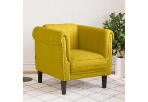 vidaXL Gele Fluwelen Fauteuil - 54% Korting!