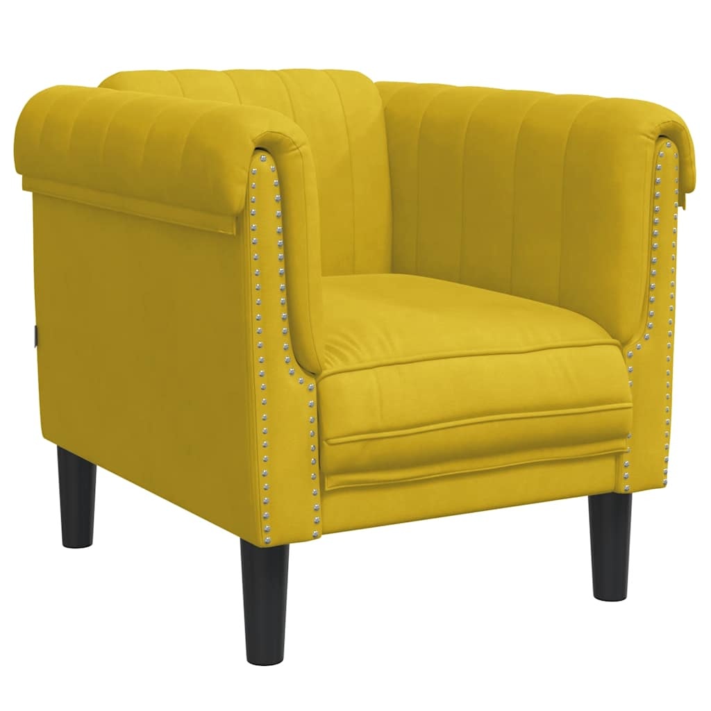 VidaXL Fauteuil Fluweel Geel - 58% Korting!