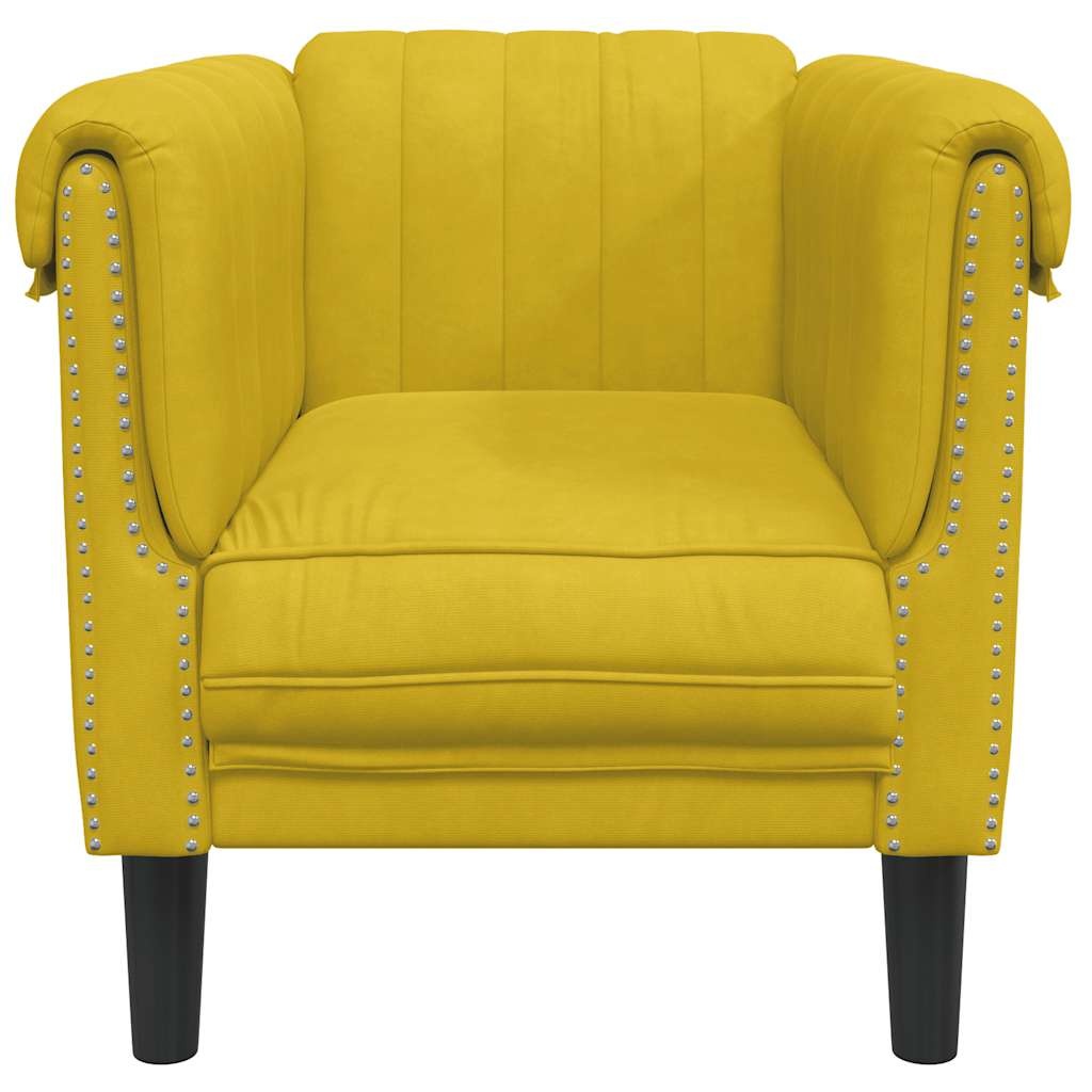 VidaXL Fauteuil Fluweel Geel - 58% Korting!