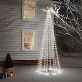 vidaXL Kegelkerstboom 310 LED's 100x300 cm Koudwit - 56% Korting!