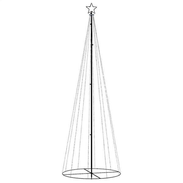 vidaXL Kegelkerstboom 310 LED's 100x300 cm Koudwit - 56% Korting!