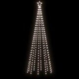 vidaXL Kegelkerstboom 310 LED's 100x300 cm Koudwit - 56% Korting!