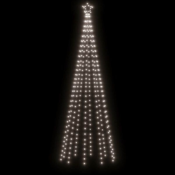 vidaXL Kegelkerstboom 310 LED's 100x300 cm Koudwit - 56% Korting!