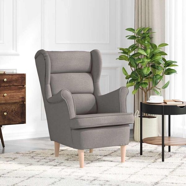vidaXL Fauteuil Taupe - 74x84x100 cm - 65% Korting