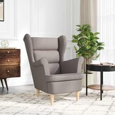 vidaXL Fauteuil Taupe - 74x84x100 cm - 65% Korting