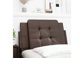 Hoofdbordkussen Kunstleer Bruin 90cm - 50% Korting!
