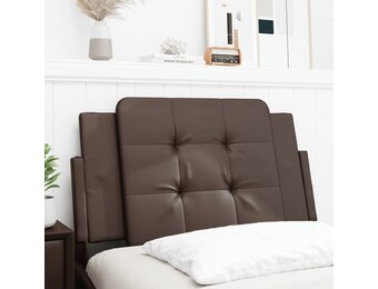 Hoofdbordkussen Kunstleer Bruin 90cm - 50% Korting!