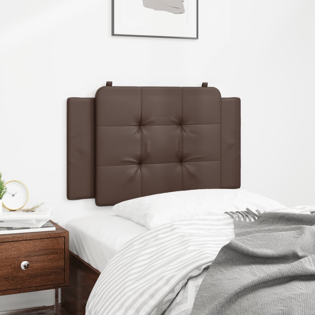 Hoofdbordkussen Kunstleer Bruin 90cm - 50% Korting!