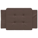 Hoofdbordkussen Kunstleer Bruin 90cm - 50% Korting!