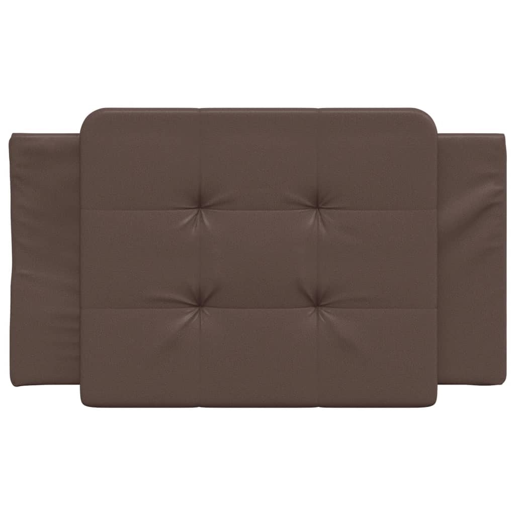Hoofdbordkussen Kunstleer Bruin 90cm - 50% Korting!