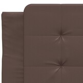 Hoofdbordkussen Kunstleer Bruin 90cm - 50% Korting!