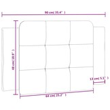 Hoofdbordkussen Kunstleer Bruin 90cm - 50% Korting!