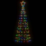 vidaXL LED Kerstboom 180cm - Kleurrijk & 8 Lichteffecten - 82% Korting