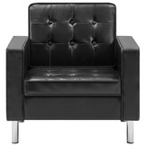 VidaXL Fauteuil Kunstleer Zwart - 73% Korting!
