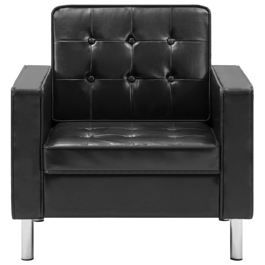 VidaXL Fauteuil Kunstleer Zwart - 73% Korting!