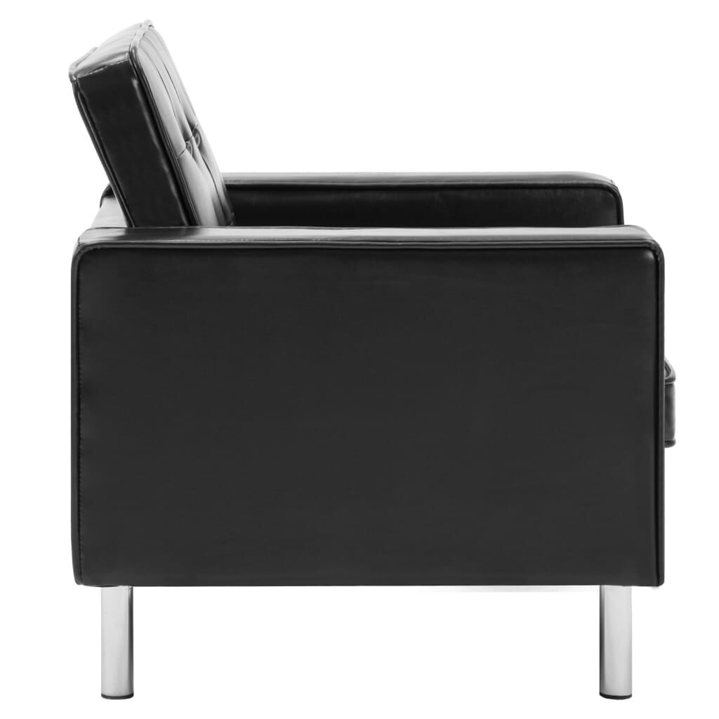 VidaXL Fauteuil Kunstleer Zwart - 73% Korting!