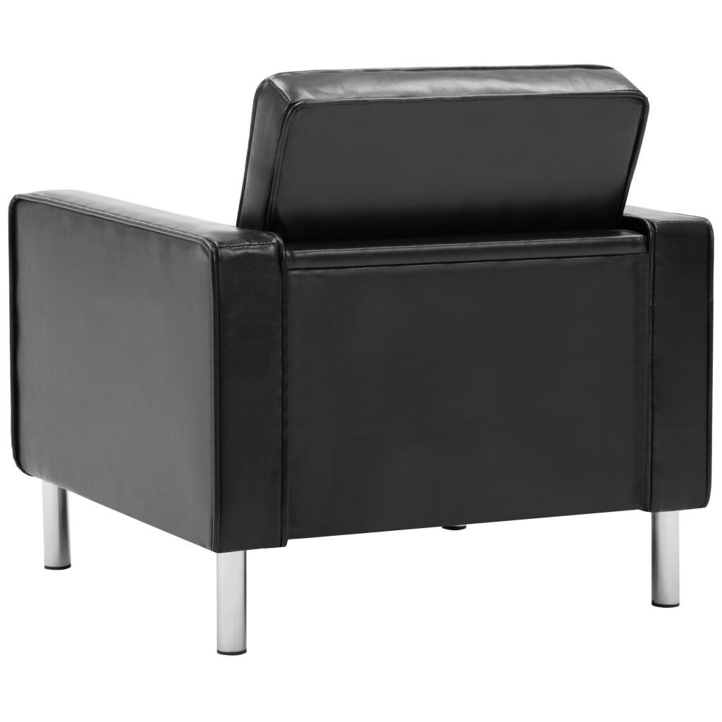 VidaXL Fauteuil Kunstleer Zwart - 73% Korting!
