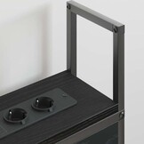 Bergend Hoofdeinde Zwart Eiken met Oplaadstation (62% Korting)