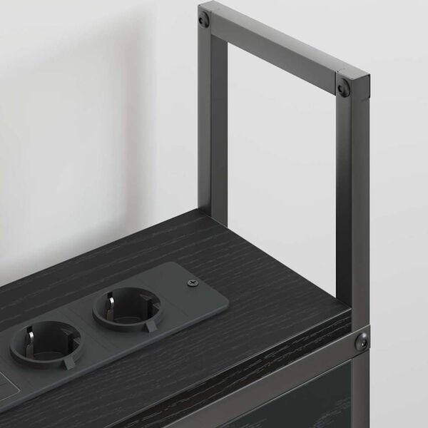 Bergend Hoofdeinde Zwart Eiken met Oplaadstation (62% Korting)