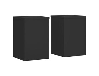 VidaXL Plantenstandaards (2 stuks) - Zwart Bewerkt Hout - 71% Korting!