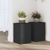 VidaXL Plantenstandaards (2 stuks) - Zwart Bewerkt Hout - 71% Korting!