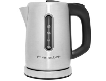 RVS Waterkoker 1L Zwart - 62% Korting