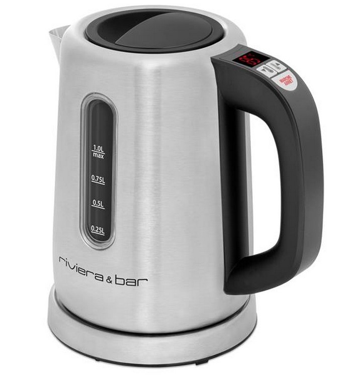 RVS Waterkoker 1L Zwart - 62% Korting