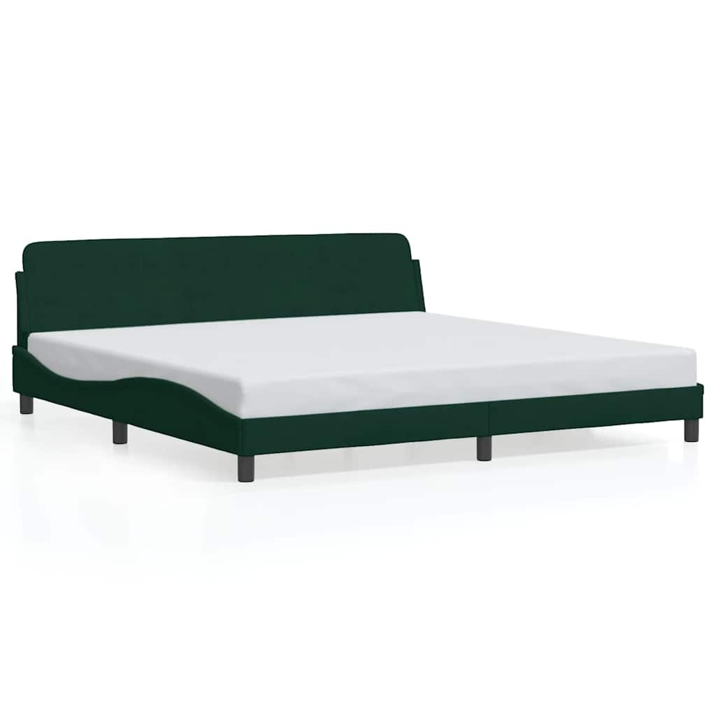 vidaXL Donkergroen Fluwelen Bedframe 200x200 cm - 43% Korting!