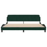 vidaXL Donkergroen Fluwelen Bedframe 200x200 cm - 43% Korting!