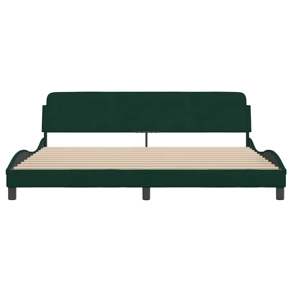 vidaXL Donkergroen Fluwelen Bedframe 200x200 cm - 43% Korting!