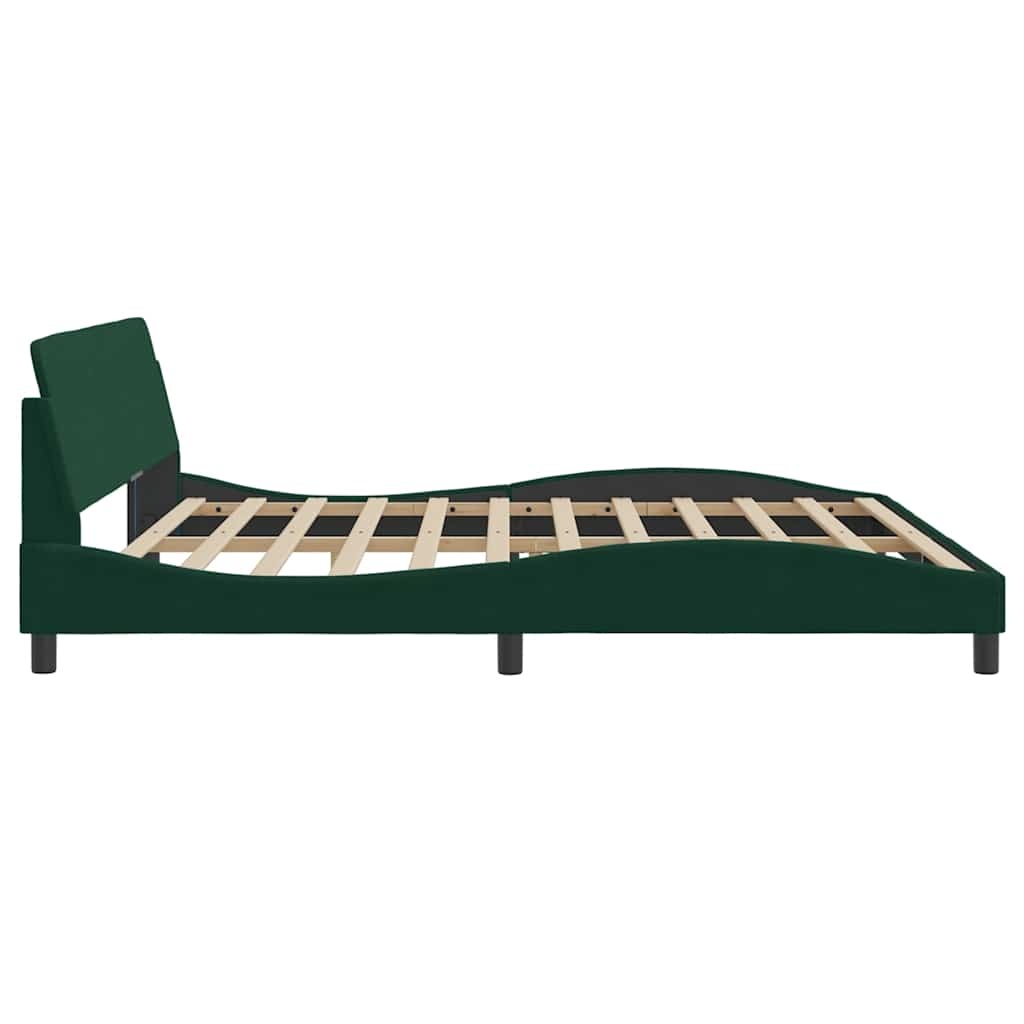 vidaXL Donkergroen Fluwelen Bedframe 200x200 cm - 43% Korting!