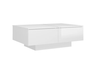 VidaXL Salontafel Hoogglans Wit 90x60cm - 75% Korting!