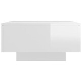 Salontafel Hoogglans Wit 90x60x31 cm - 85% Korting!