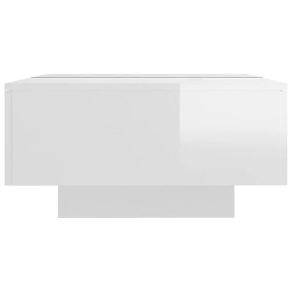 Salontafel Hoogglans Wit 90x60x31 cm - 85% Korting!