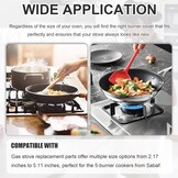 59% Korting: Gaskookplaat Afdekking & Branderkroon Set - Zinklegering