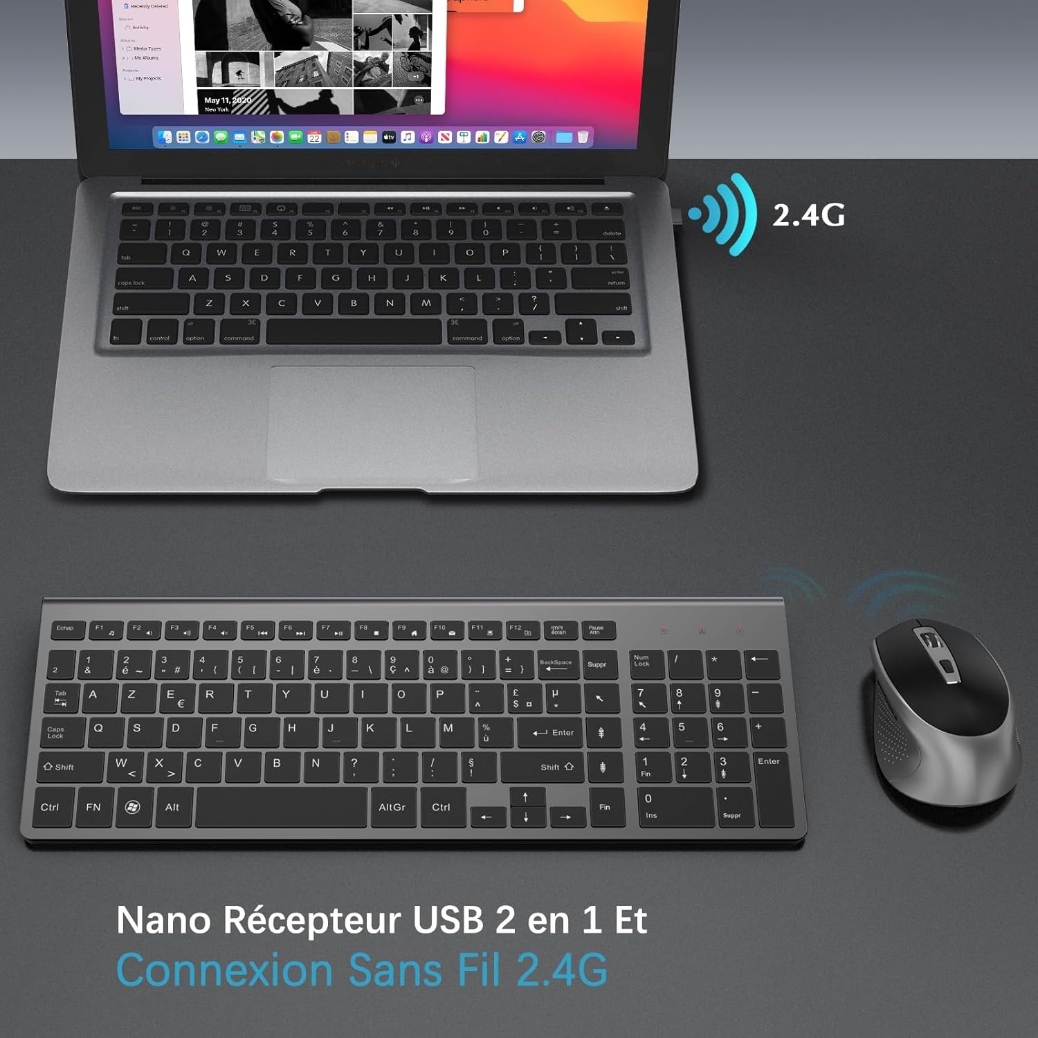 Draadloos AZERTY Toetsenbord & Muis Set - 63% Korting!