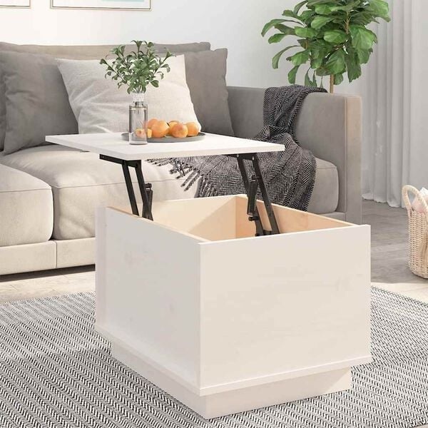 VidaXL Salontafel Grenenhout Wit - 40x50x35 cm (84% Korting!)