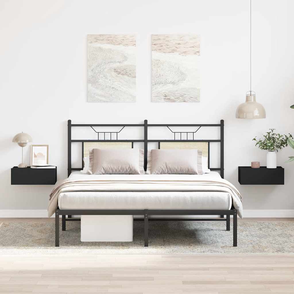 vidaXL Zwevend Nachtkastje Zwart - 40x30x15 cm - 55% Korting