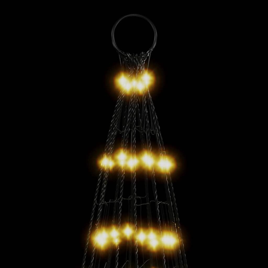 vidaXL Kerstboom LED aan Vlaggenmast - Warm Wit (500 cm, 1534 LEDs) - 52% Korting!