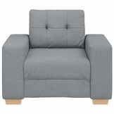 vidaXL Fauteuil 60 cm Stof Lichtgrijs - 52% Korting!