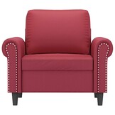 vidaXL Fauteuil Kunstleer Wijnrood - 76% Korting!