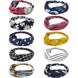 10 Boho Haarbanden Dames - Vintage Bloemprint, 48% Korting!